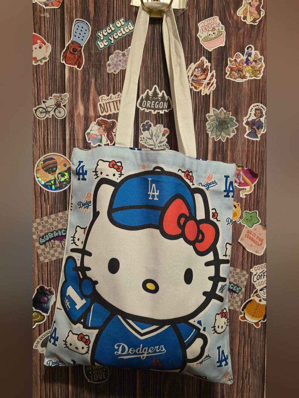 Hello Kitty x Dodgers Blue Tote Bag